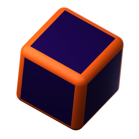 面取りされた立方体  3D Icon