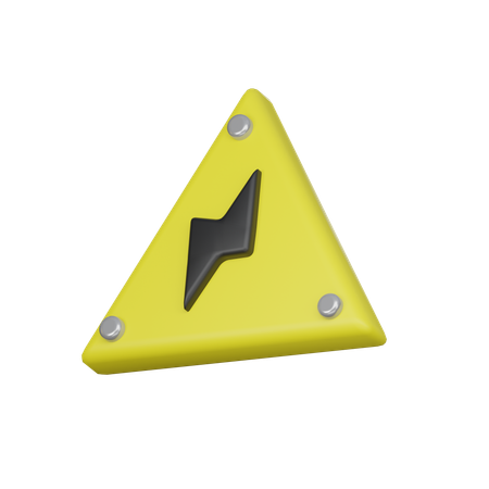 Beware Electric power  3D Icon