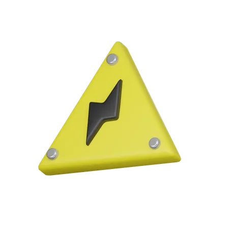 Beware Electric Power 3 D Icon 3D Icon