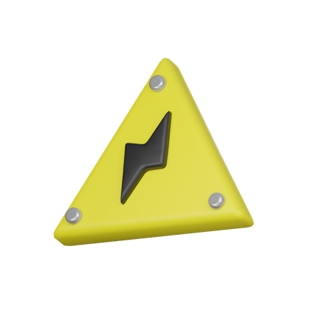 Beware Electric power  3D Icon