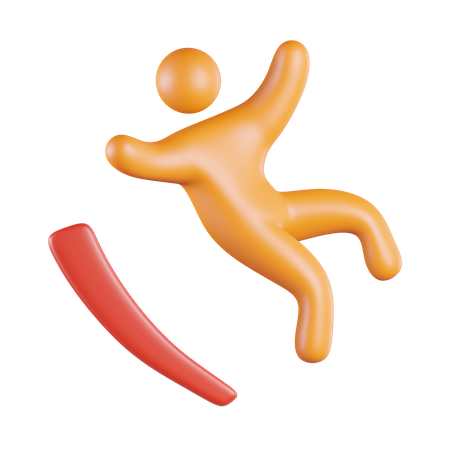 Beware of slipping  3D Icon
