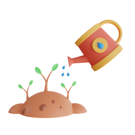 Bewässerung der Pflanze  3D Icon