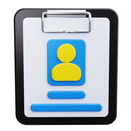 Bewerbungsbogen  3D Icon