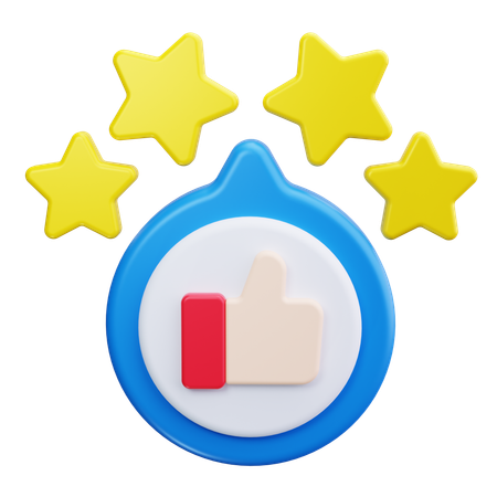 Bewertungssterne  3D Icon