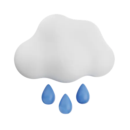 Bewölkt Regen  3D Icon