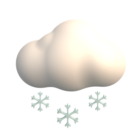 Bewölkt Schnee  3D Icon