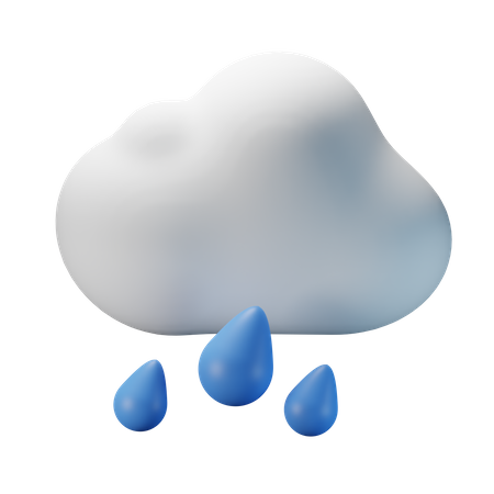 Bewölkt starker Regen  3D Icon