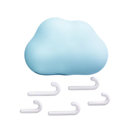 Bewölkt und Gewitter  3D Icon