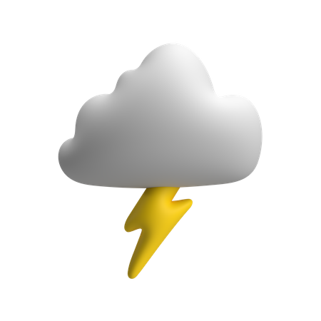 Bewölkt und Gewitter  3D Illustration