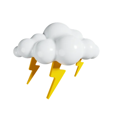 Bewölkt und Gewitter  3D Illustration