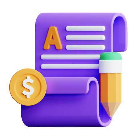 Bezahlte Artikel  3D Icon