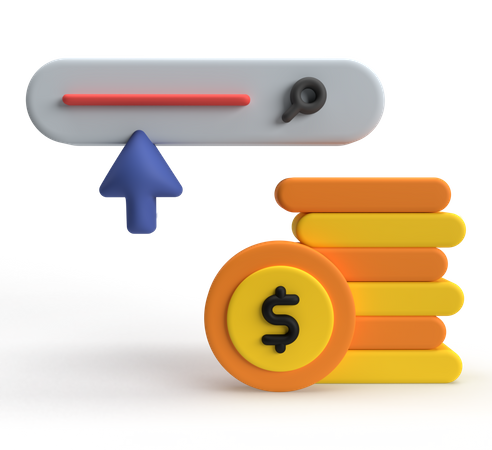 Bezahlung pro Klick  3D Icon