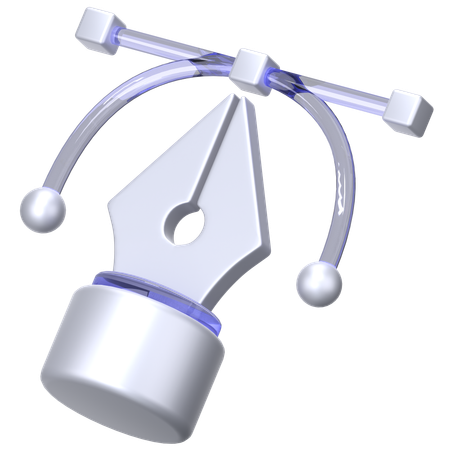 베지어  3D Icon