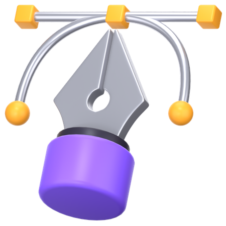 베지어  3D Icon