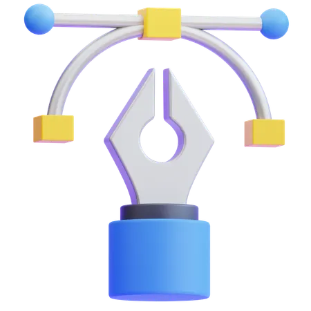 Bezier  3D Icon