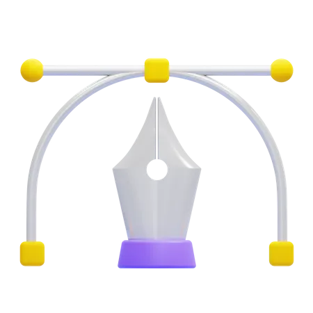Bézier  3D Icon