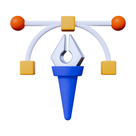 Bezier Tool  3D Icon
