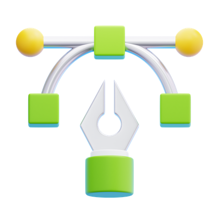 Bezier Tool  3D Icon