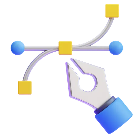 Bezier tool  3D Icon