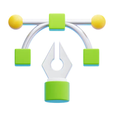 Bezier Tool  3D Icon