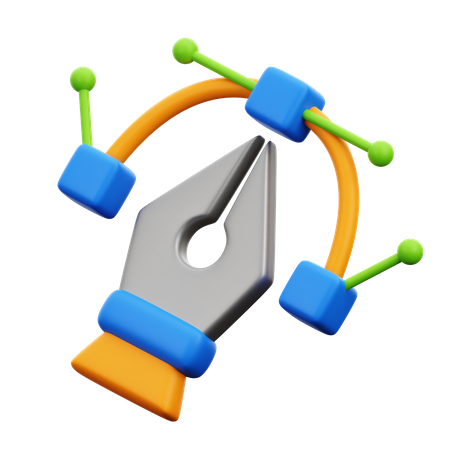 Bezier Tool  3D Icon