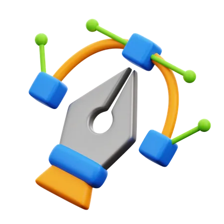 Bezier Tool 3D Icon