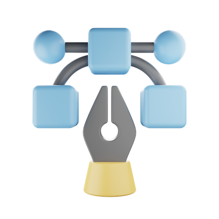 Bézier-Werkzeug  3D Icon