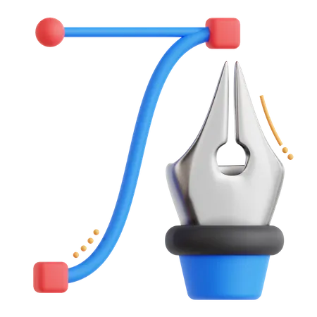 Bézier-Werkzeug  3D Icon