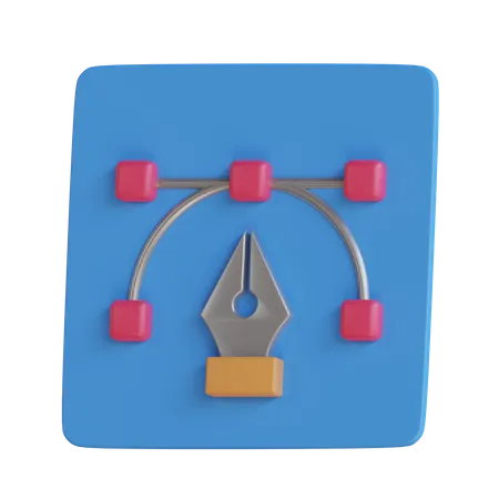 Bézier-Werkzeug  3D Icon