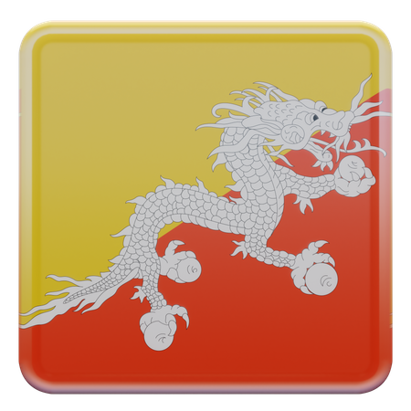 Bhutan Flag 3D Illustration