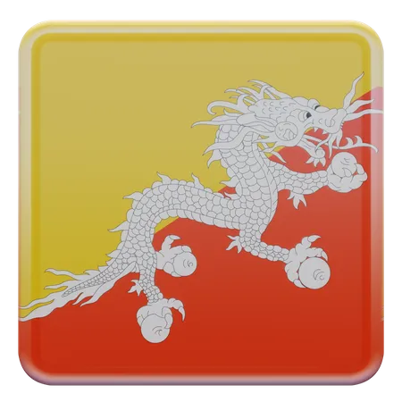 Bhutan Flag  3D Illustration