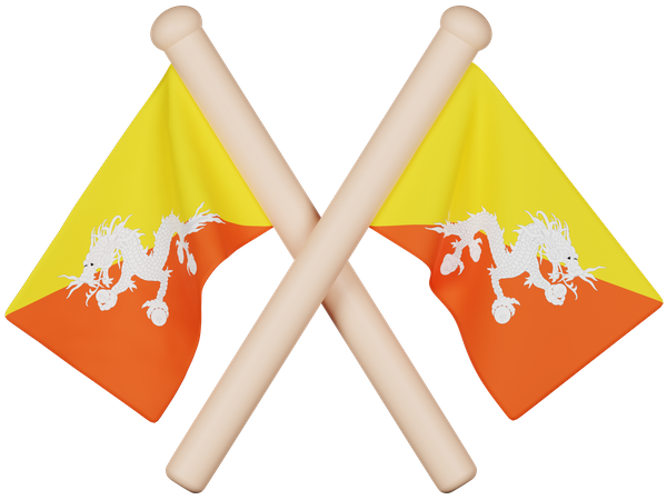 Bhutan Flag 3D Icon