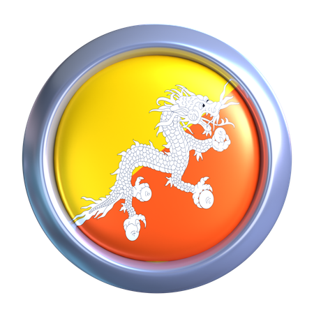 Emblem der bhutanischen Flagge  3D Icon