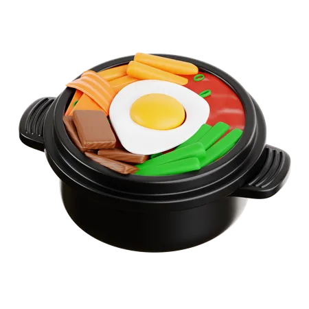 비빔밥  3D Icon