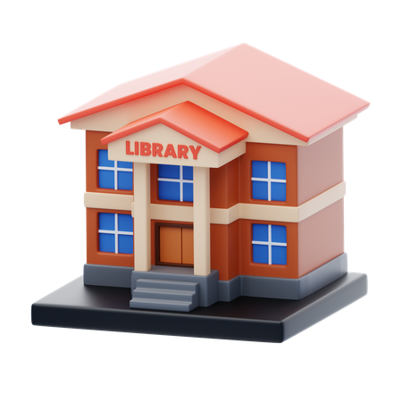 Biblioteca  3D Icon