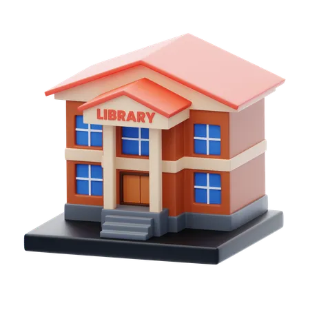 Biblioteca  3D Icon