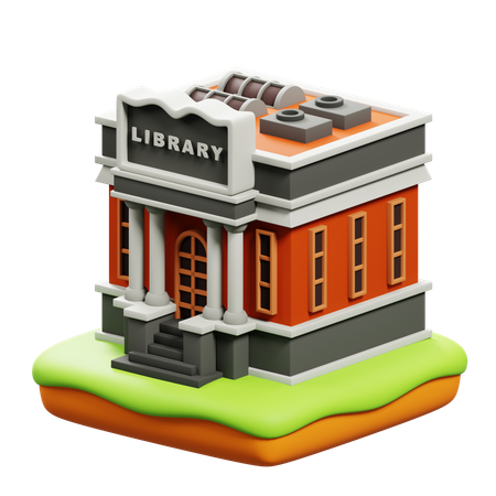 Biblioteca  3D Icon