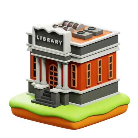 Biblioteca  3D Icon