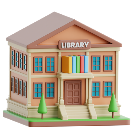 Biblioteca  3D Icon