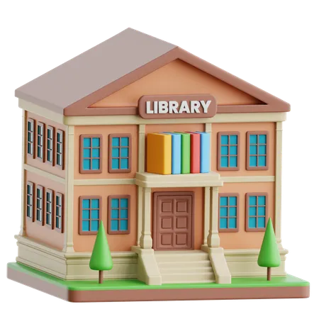 Biblioteca  3D Icon