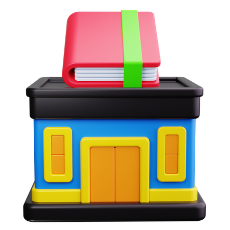 Biblioteca  3D Icon