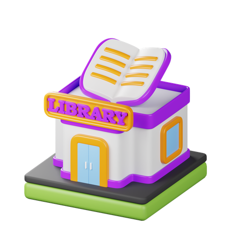 Biblioteca  3D Icon