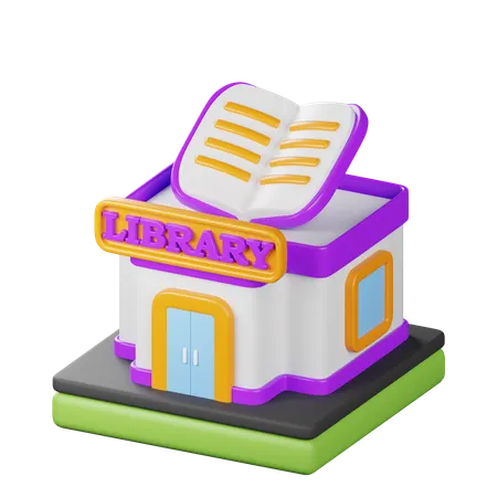 Biblioteca  3D Icon