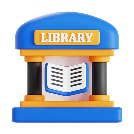 Biblioteca  3D Icon