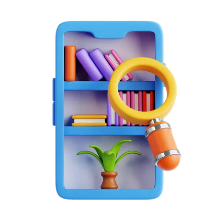 Livraria digital  3D Icon