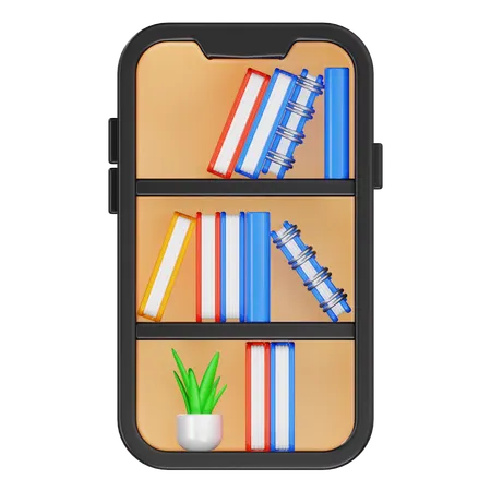 Livraria digital  3D Icon