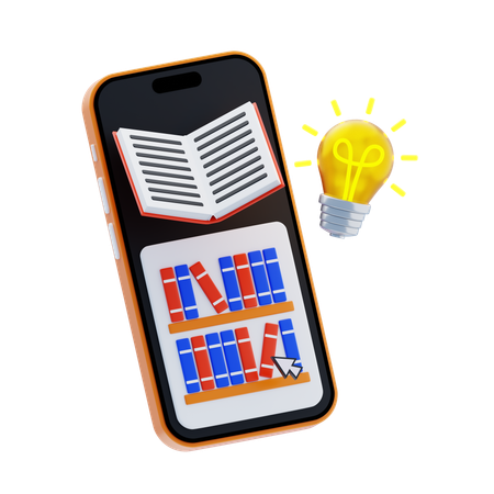 Livraria digital  3D Icon