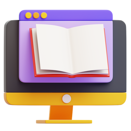 Livraria digital  3D Icon