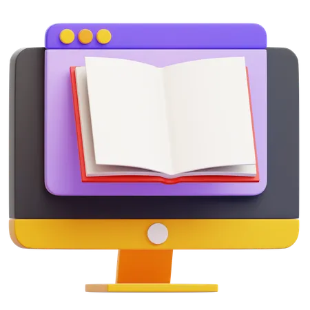 Livraria digital  3D Icon