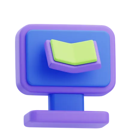 Livraria digital  3D Icon